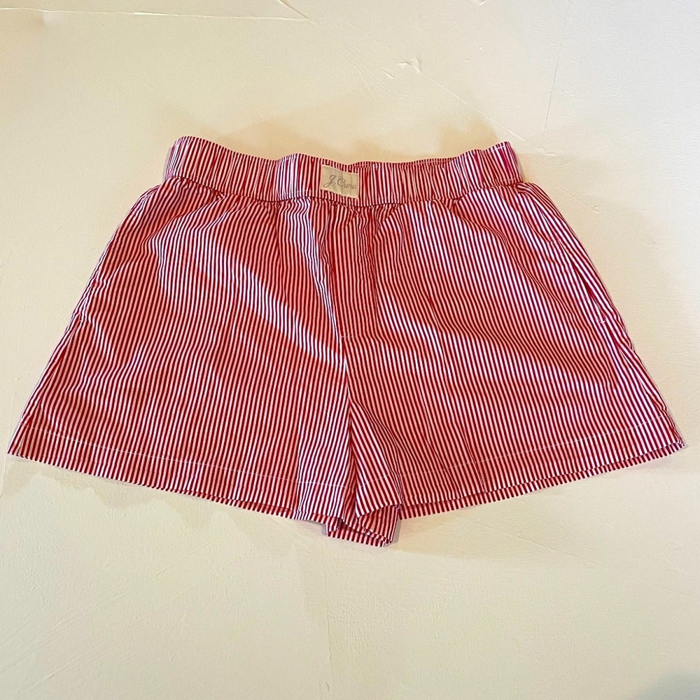 J. Crew cotton striped sleep shorts size small